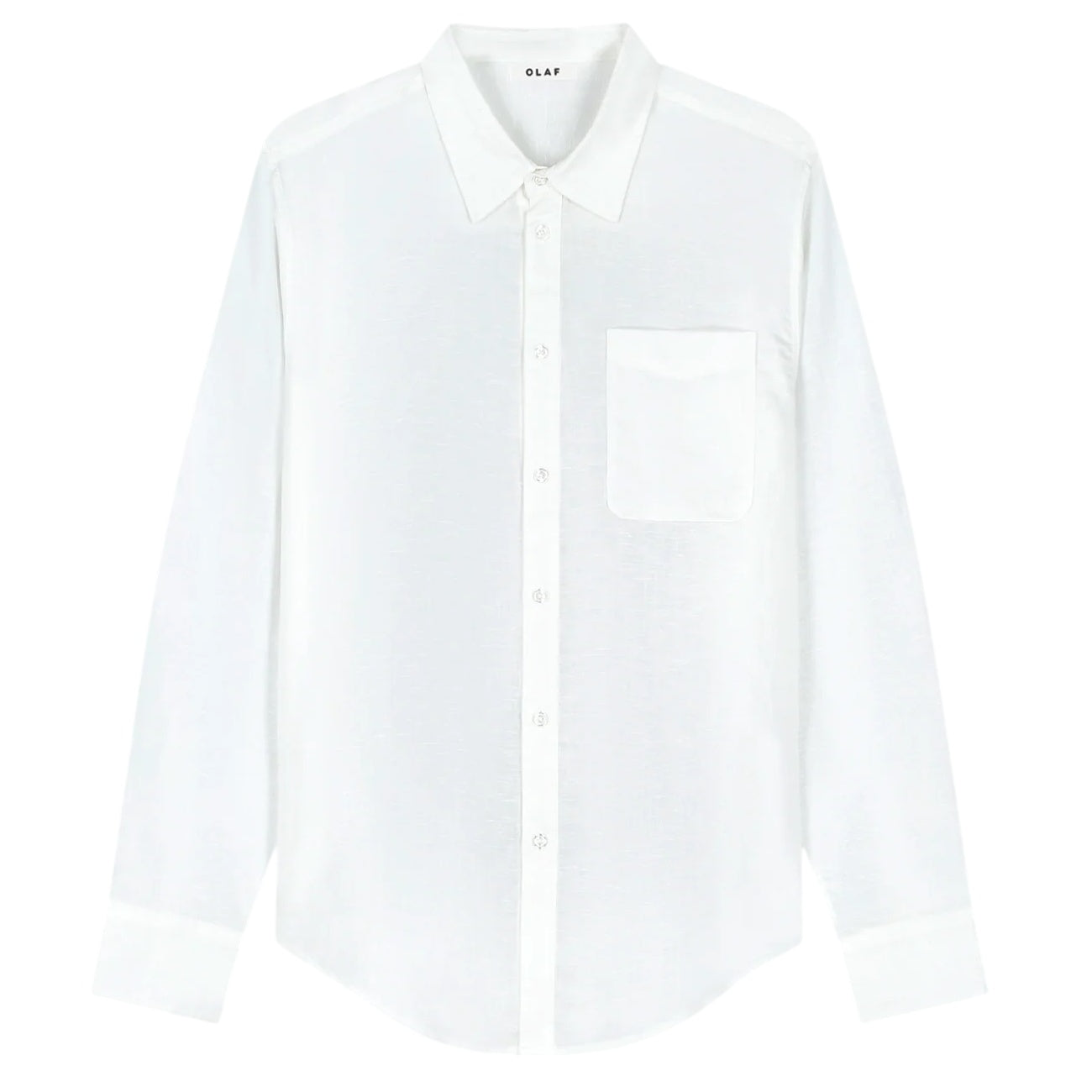 Olaf Linen Blend Relaxed Overhemd Wit