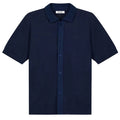Olaf Linen Knitted Overhemd Navy