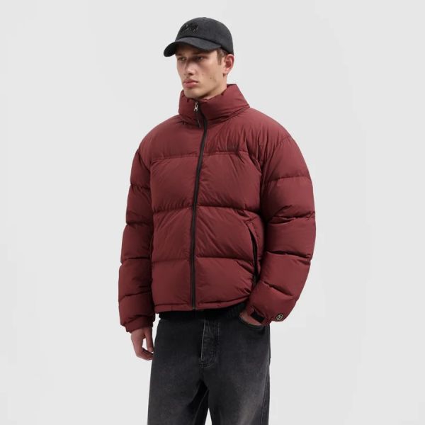 Olaf Matte Puffer Bordeaux