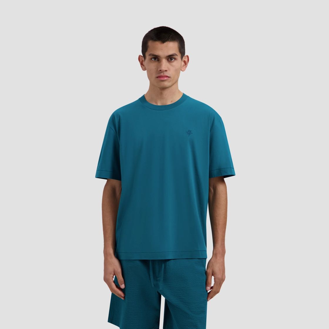 Olaf Monogram Boxy T-shirt Blauw