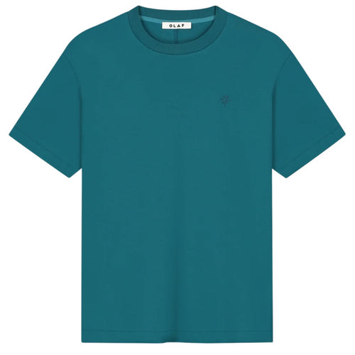 Olaf Monogram Boxy T-shirt Blauw