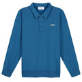Olaf Oversized Longsleeve Polo Blauw