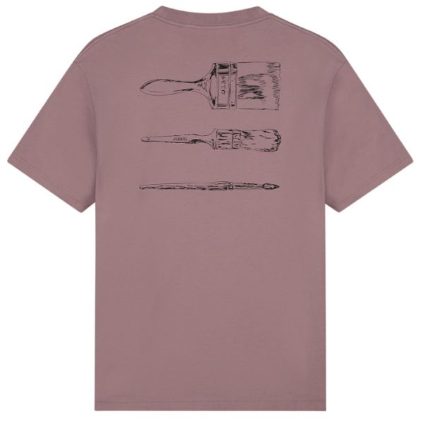 Olaf Paintbrush Graphic T-shirt Roze