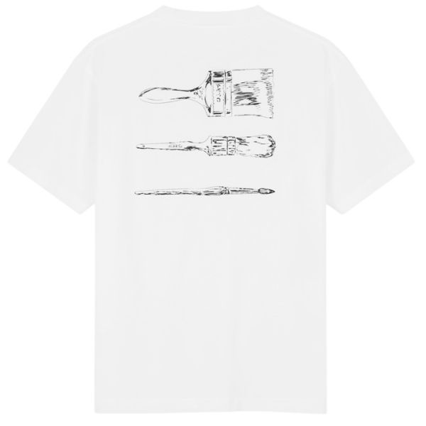 Olaf Paintbrush Graphic T-shirt Wit