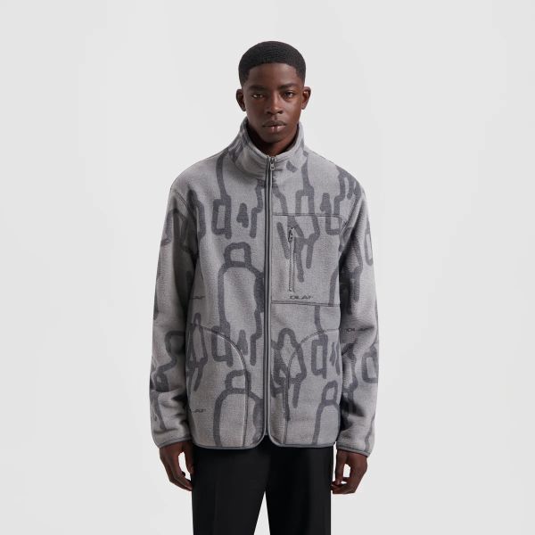 Olaf Passenger Zip Up Fleece Vest Grijs