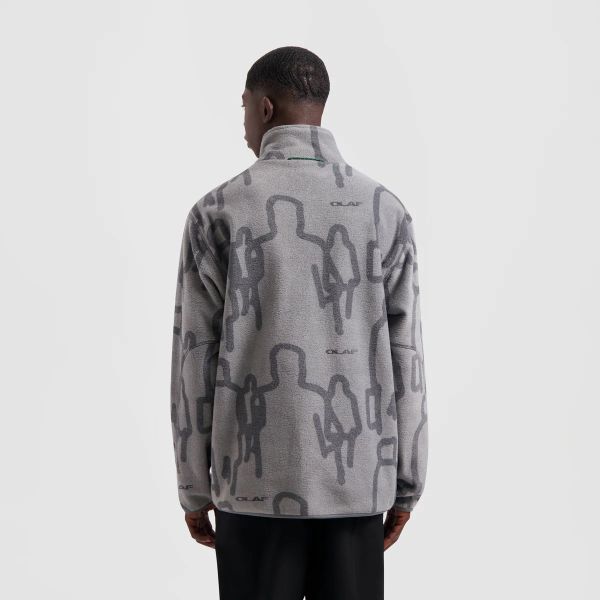 Olaf Passenger Zip Up Fleece Vest Grijs