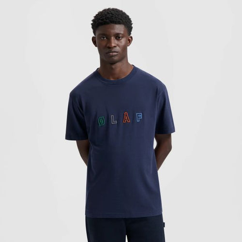 Olaf Sans Embro T-shirt Navy