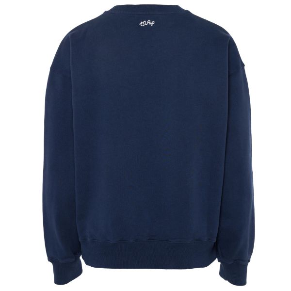 Olaf Script Friends Boxy Sweater Navy