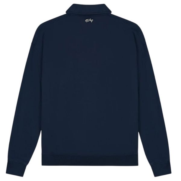 Olaf Script Friends Oversized Polo Navy