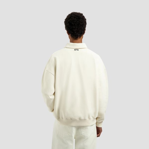 Olaf Script Friends Oversized Polo Off White