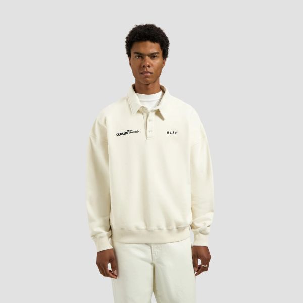 Olaf Script Friends Oversized Polo Off White