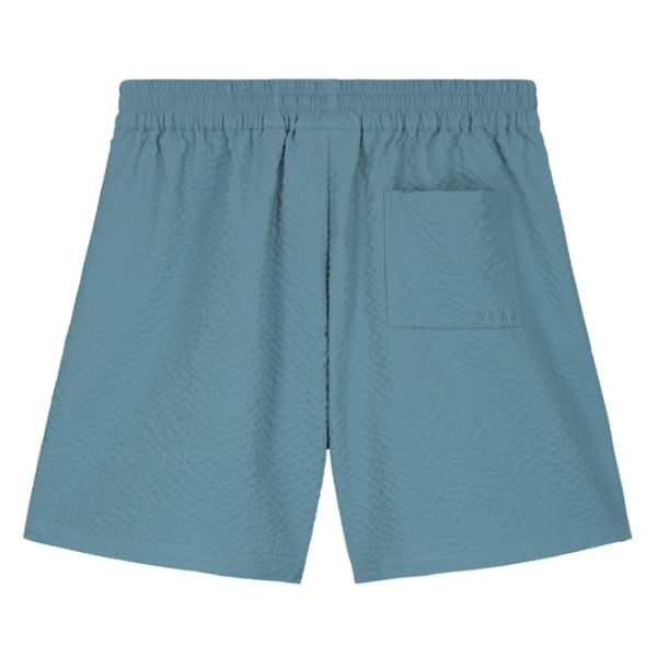 Olaf Seersucker Korte Broek Blauw