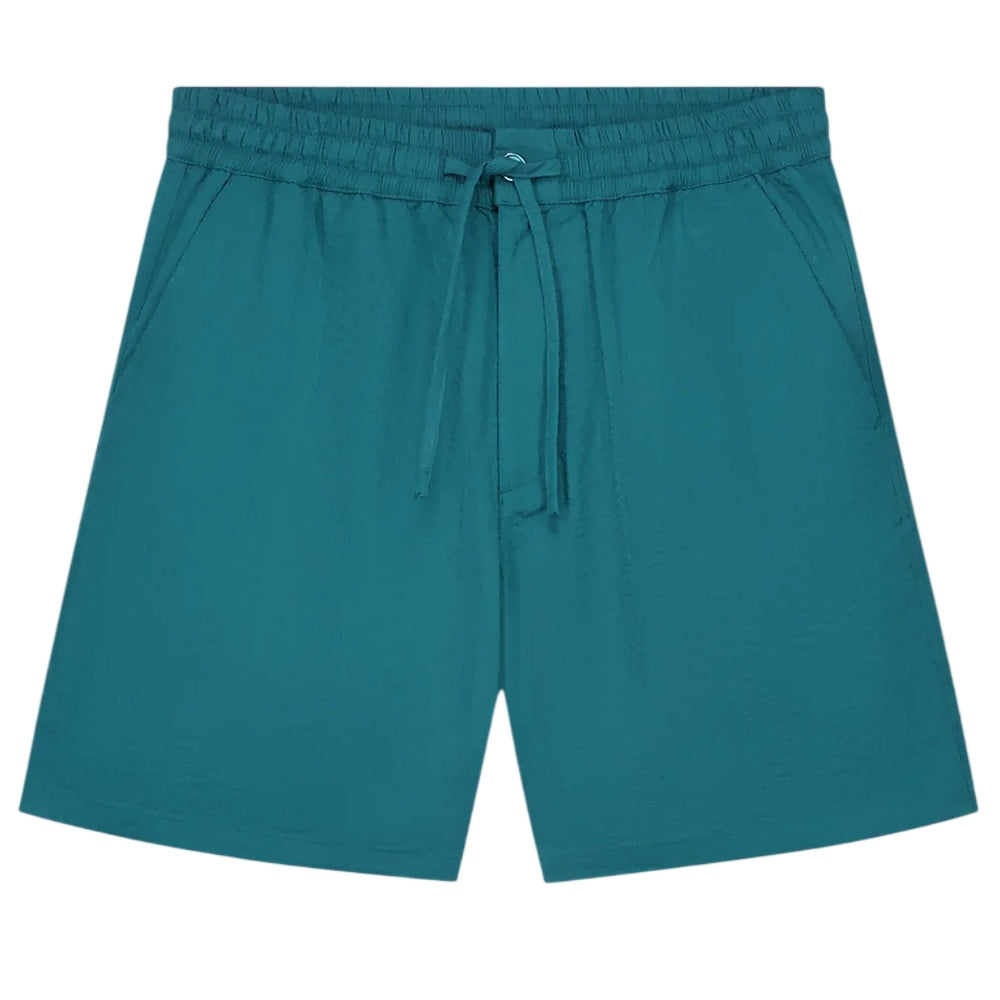 Olaf Seersucker Korte Broek Blauw