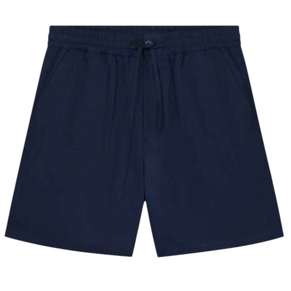 Olaf Seersucker Korte Broek Navy