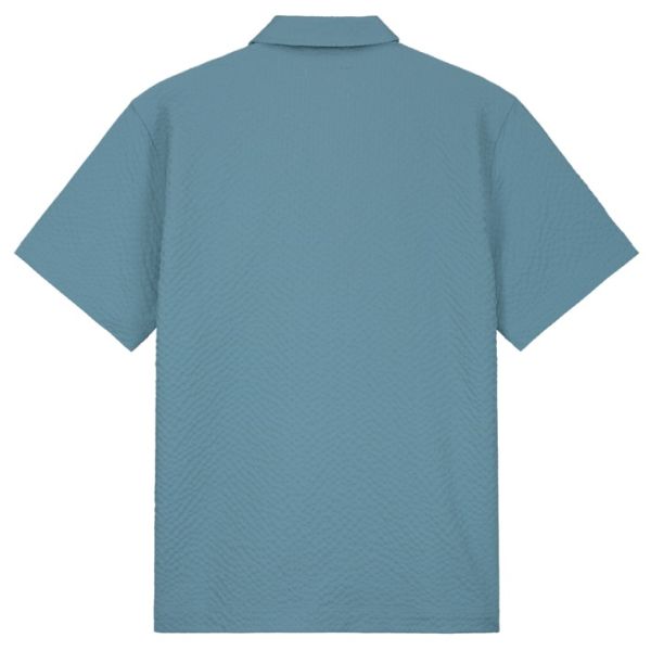 Olaf Seersucker Overhemd Blauw