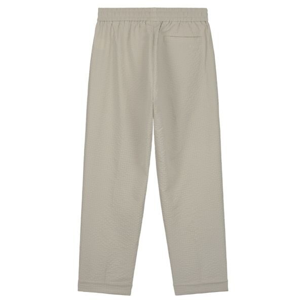 Olaf Seersucker Slim Broek Beige