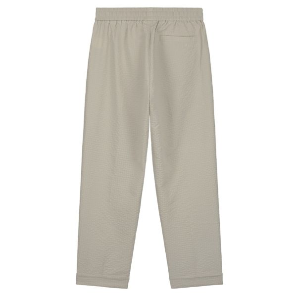 Olaf Seersucker Slim Broek Beige