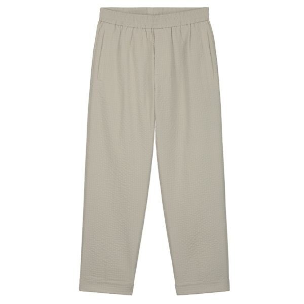 Olaf Seersucker Slim Broek Beige