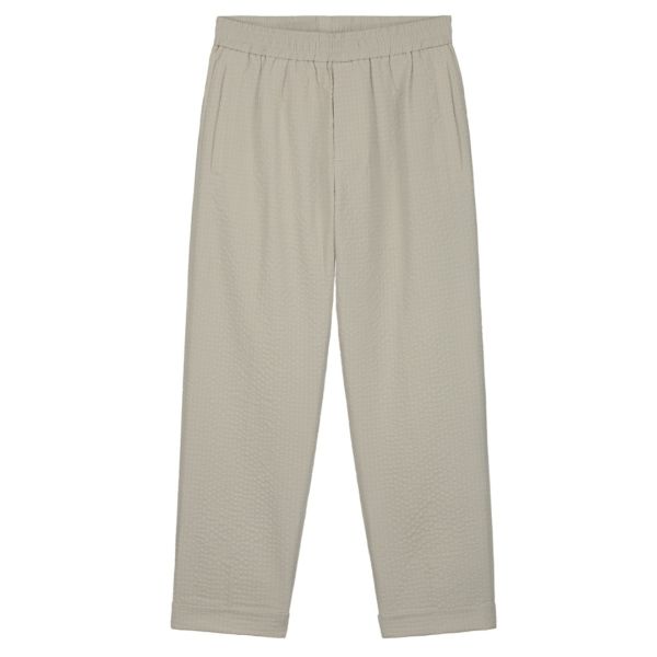 Olaf Seersucker Slim Broek Beige