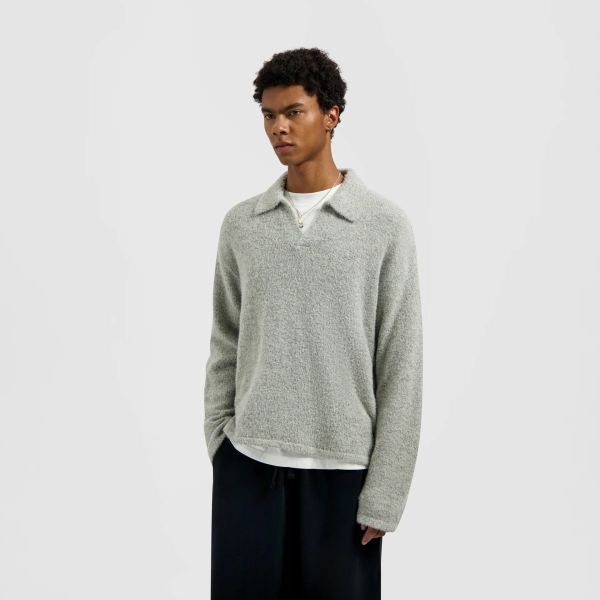 Olaf Signature Knitted Polo Grijs