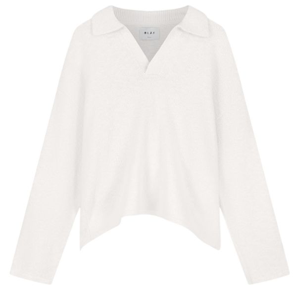 Olaf Signature Knitted Polo Off White
