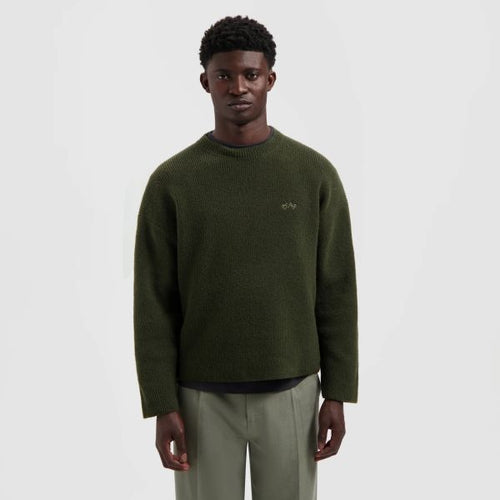 Olaf Signature Knitted Sweater Donker Groen