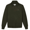 Olaf Signature Knitted Zip Mock Sweater Donker Groen
