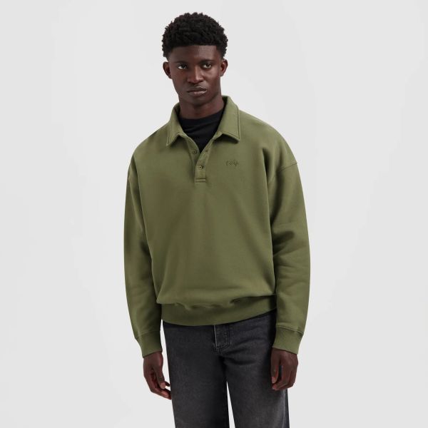 Olaf Signature Longsleeve Polo Donker Groen