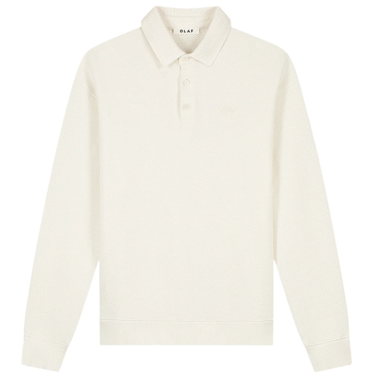 Olaf Signature Oversized Longsleeve Polo Off White