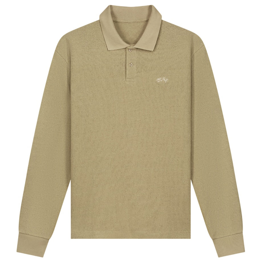 Olaf Signature Pique Longsleeve Polo Donker Groen