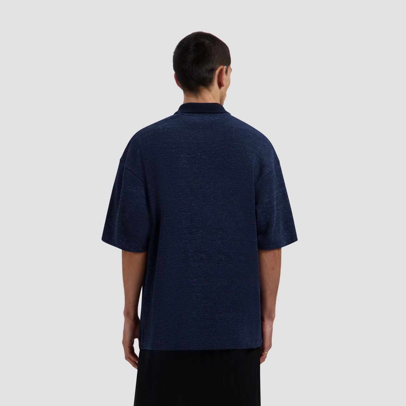 Olaf Signature Texture Polo Navy