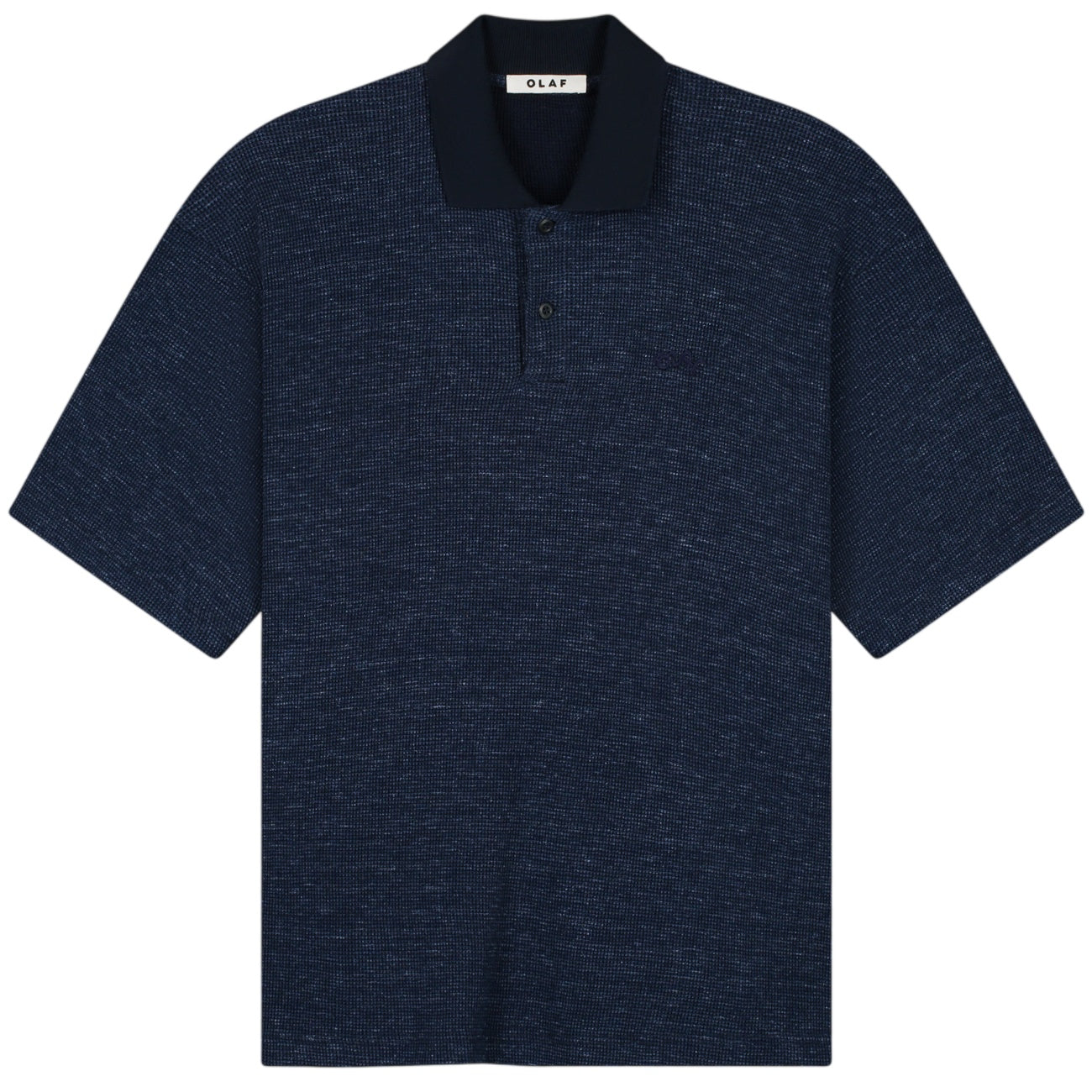 Olaf Signature Texture Polo Navy