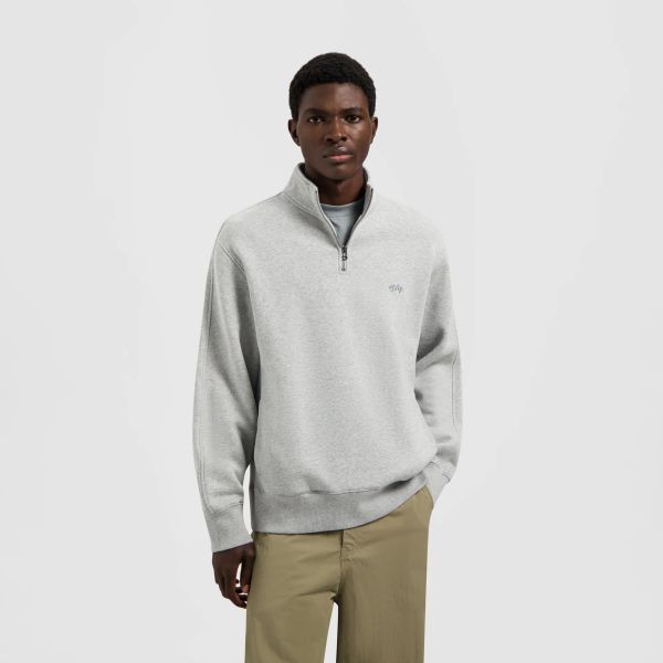 Olaf Signature Zip Mock Sweater Grijs