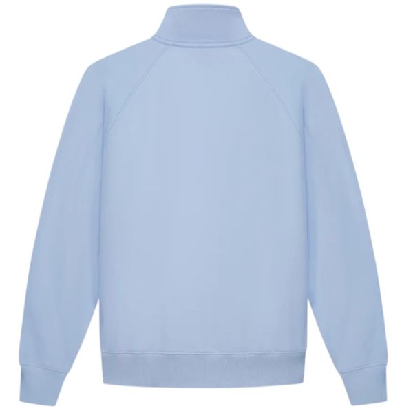 Olaf Signature Zip Mock Sweater Licht Blauw
