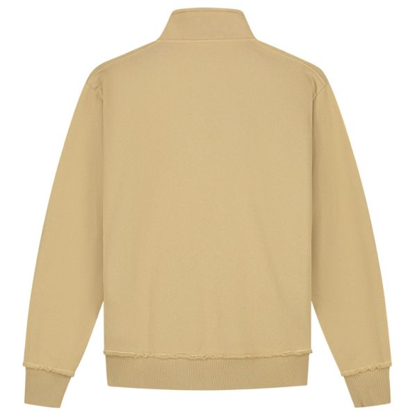 Olaf Signature Zip Mock Sweater Beige