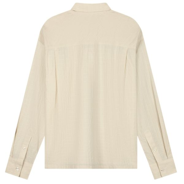 Olaf Textured Boxy Overhemd Off White