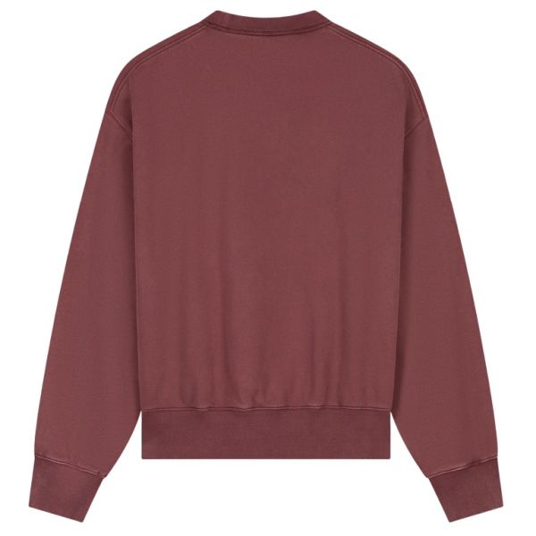 Olaf Washed Signature Boxy Sweater Bordeaux