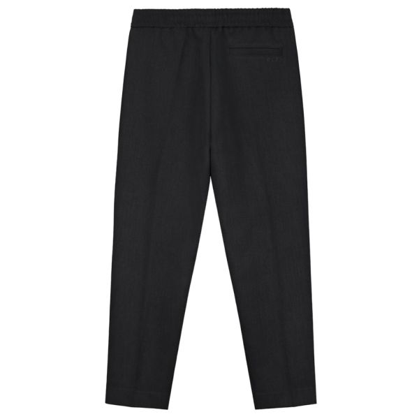 Olaf Wool Tailored Slim Elasticated Broek Antraciet