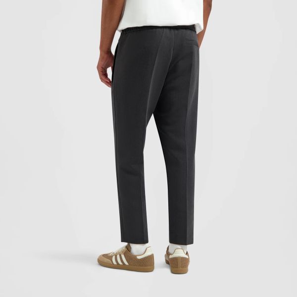 Olaf Wool Tailored Slim Elasticated Broek Antraciet
