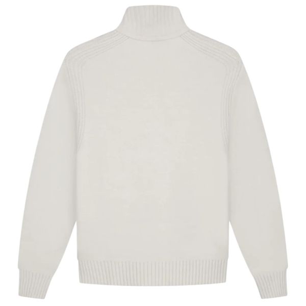 Olaf Zip Through Knitted Mock Vest Off White
