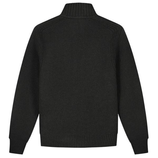 Olaf Zip Through Knitted Mock Vest Zwart