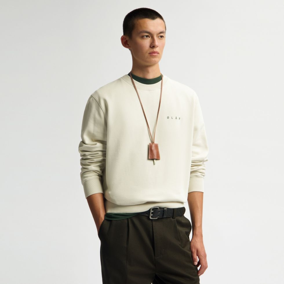 Olaf Doily Face Sweater Beige