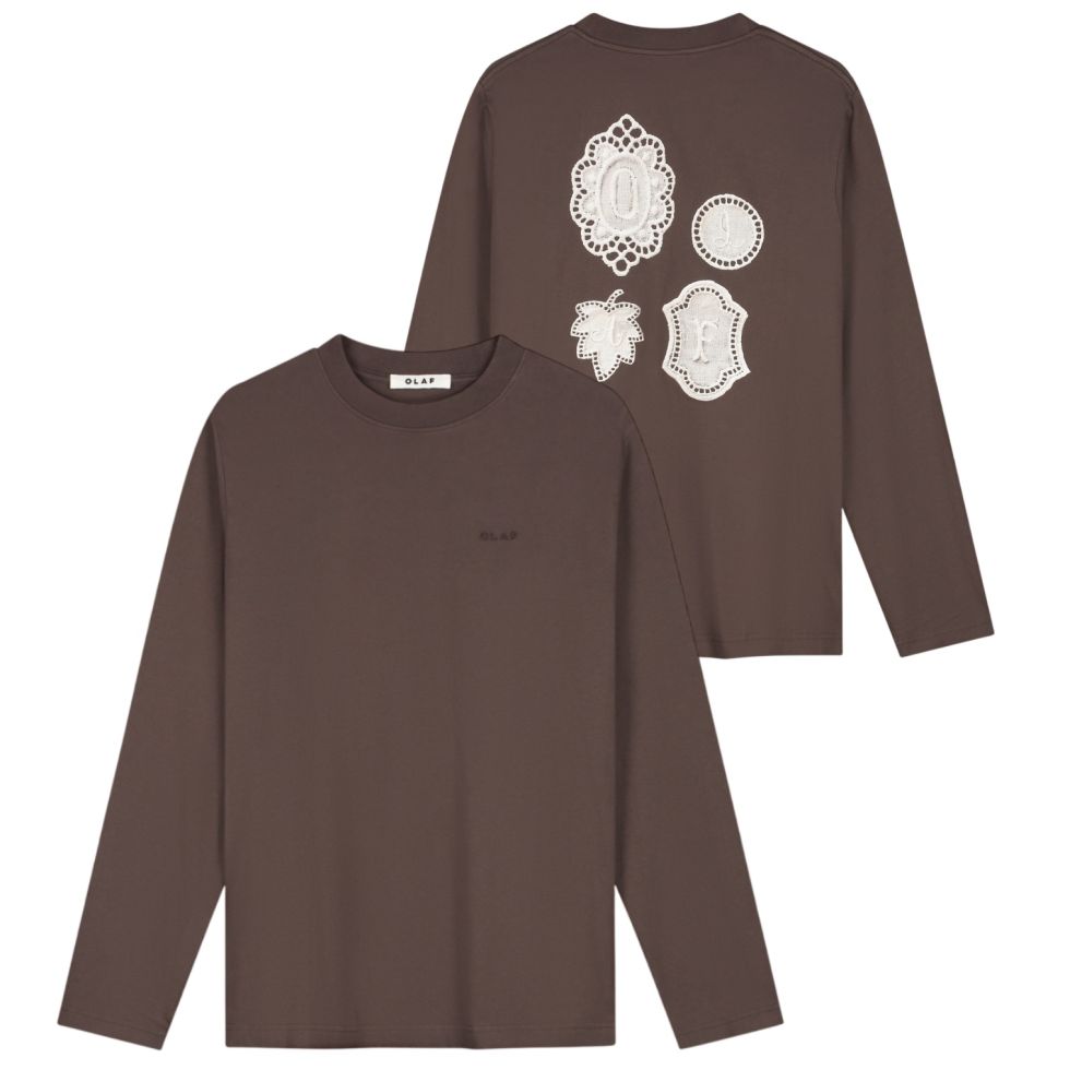 Olaf Doily Longsleeve T-shirt Bruin