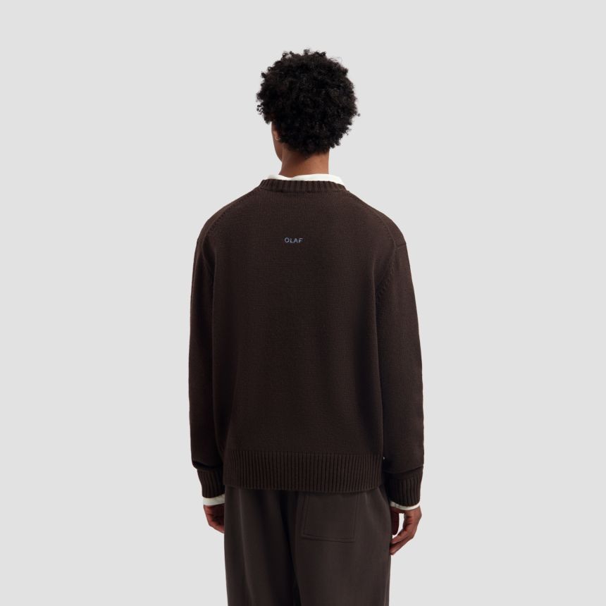 Olaf Essential Knitted Sweater Bruin