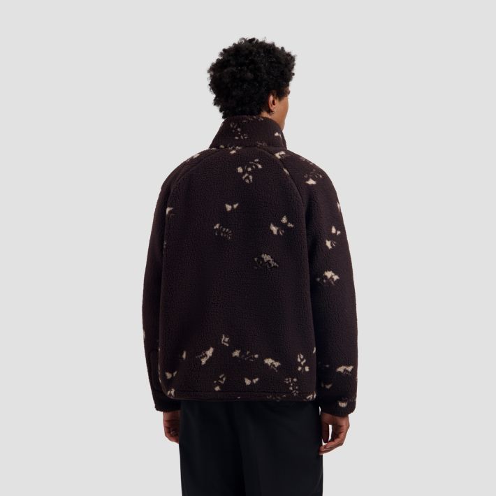 Olaf Flower AOP Fleece Jack Bruin