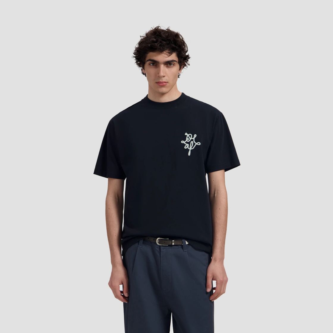 Olaf Lasso Monogram T-shirt Zwart