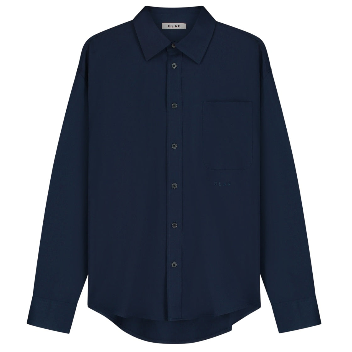 Olaf Oversized Wool Blend Overhemd Navy