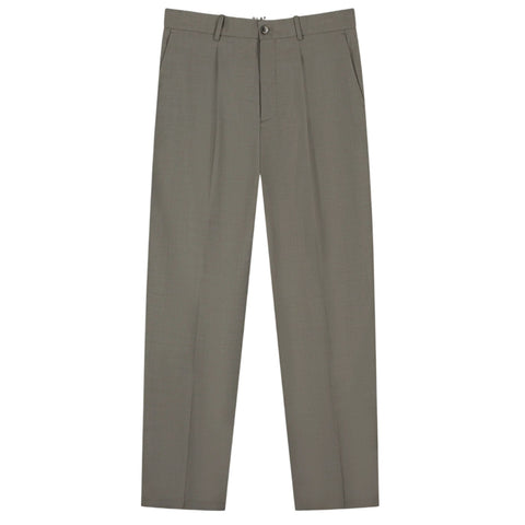 Olaf Regular Wool Pleated Chino Bruin