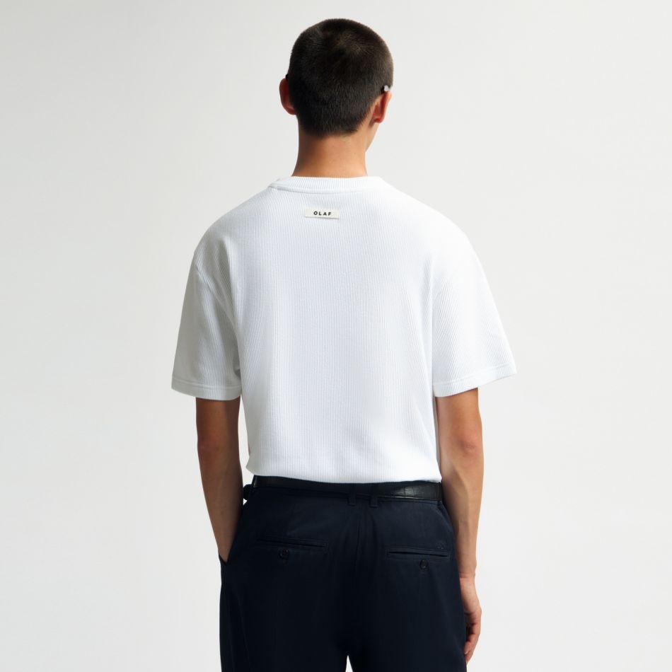 Olaf Ribbed T-shirt Wit