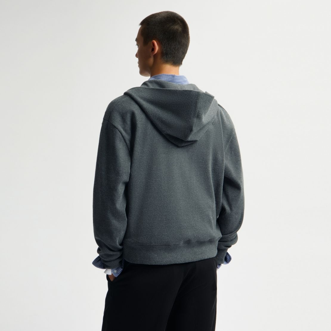 Olaf Ribbed Vest Antraciet